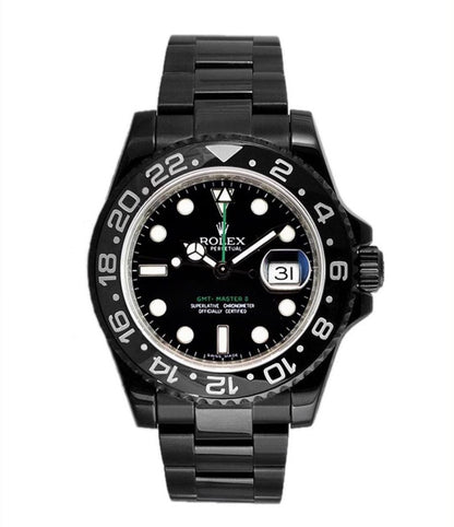 RLX Black Submarine Automatic Black Strap Men's Watch For Man Local Time Ring Rlx-Blk Black Dial Gift Watch RLX-BLK-99