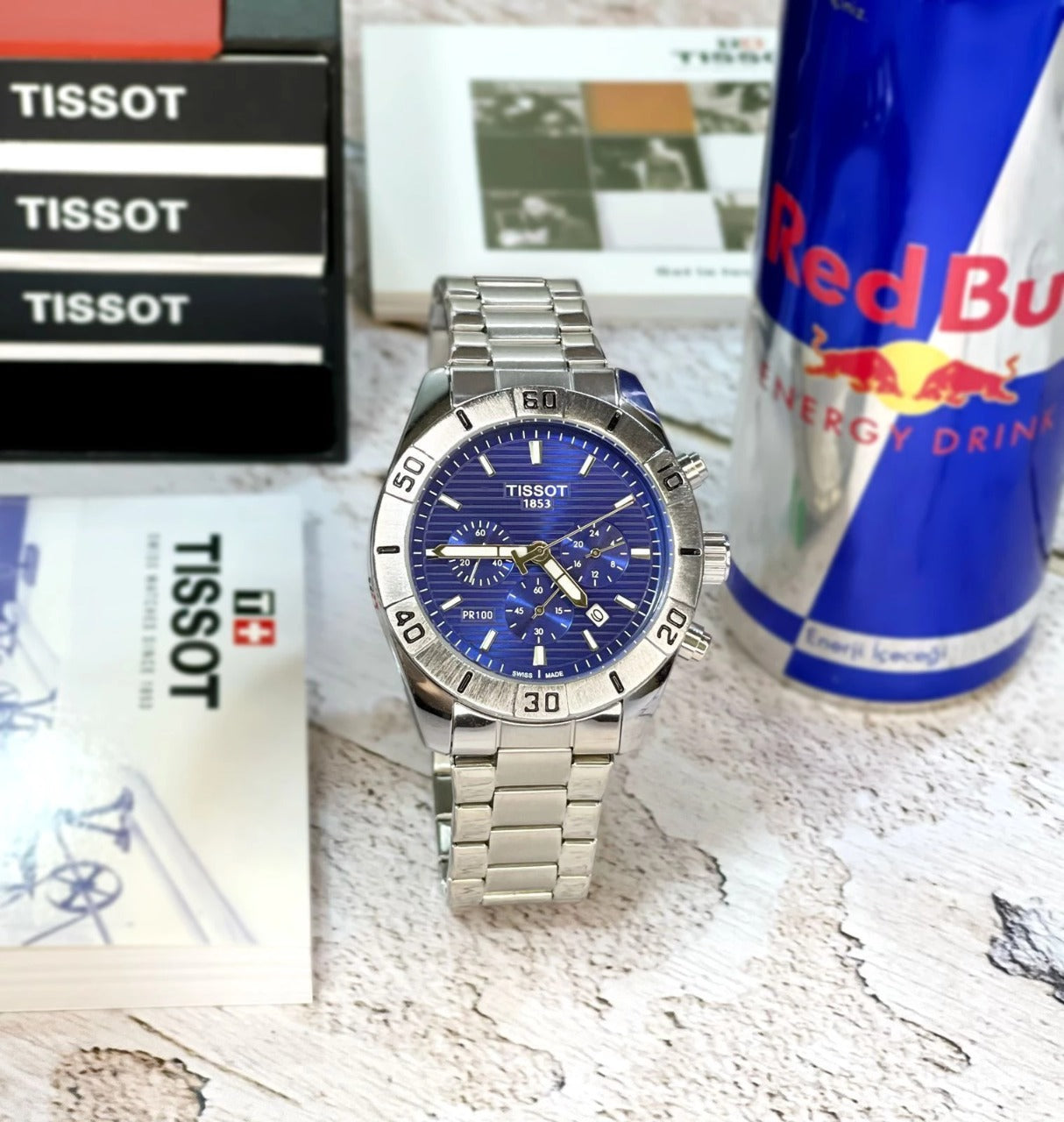 Tissot 1853 Chronograph Blue Dial New Stylish Branded Men's Watch For Man jacket T1016171104100