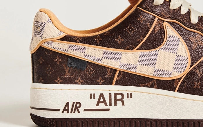 Nike Louis Vuitton LV x Nike Men's 7.5 Virgil Abloh Damier Azur Monogram Air Force 1-LU2409215694852