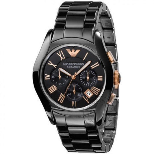 Emporio Armani Chronograph Black Gold Dial Men's Watch AR1410