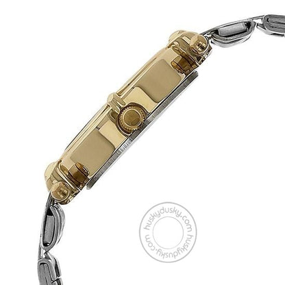 analog Champagne Dial Watch for Girl or Woman 2419BM02 Two Toned Stainless Steel Strap Gift Women's Watch