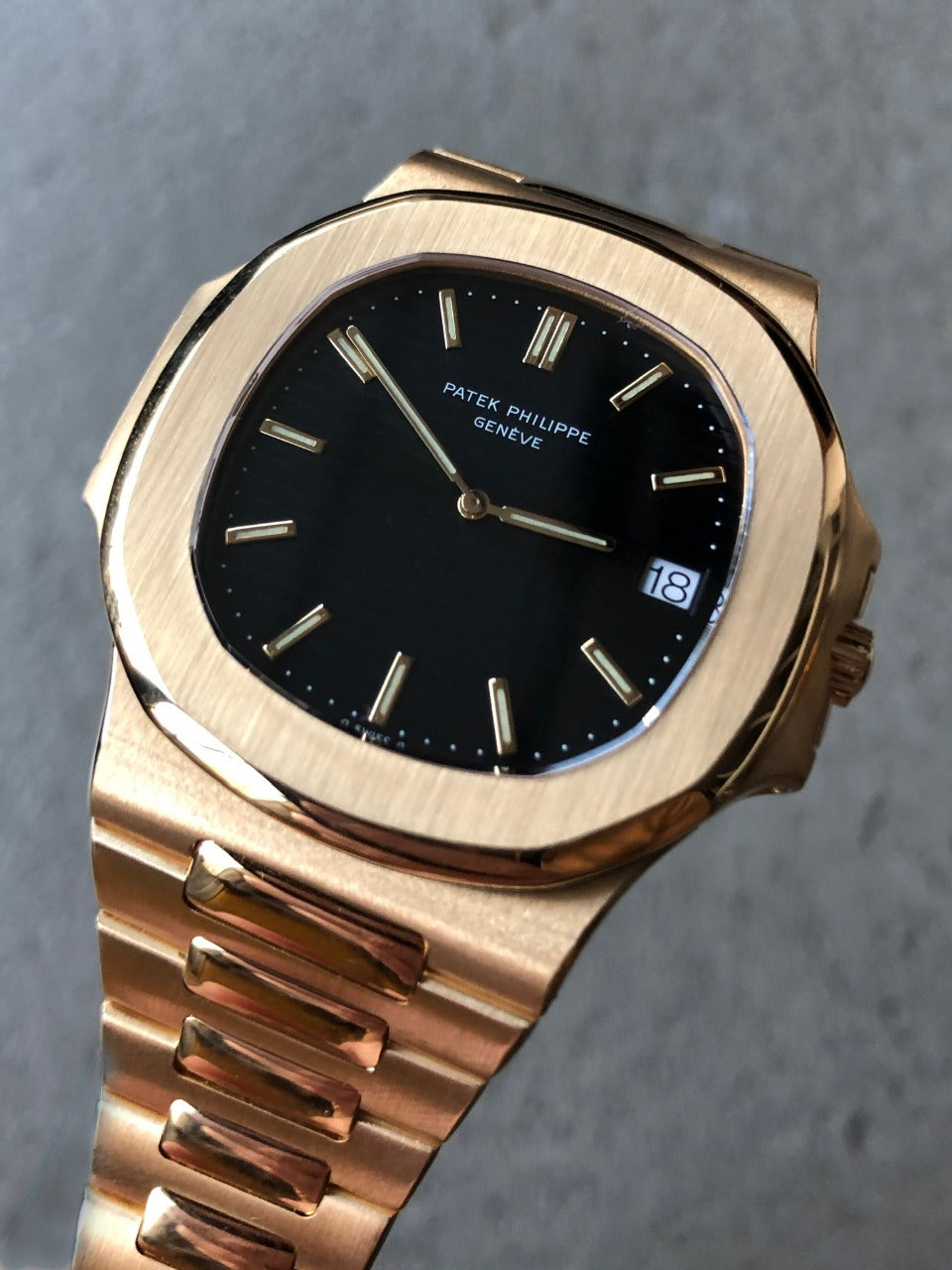 Patek Philippe Nautilus Mad Watch Qurtz Movement Rose Gold Gold Dated Watch For Men's-Best Men's Collection PK-25686SP