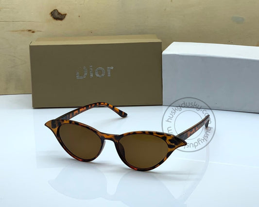 Brown Glass Women's Sunglass for Woman or Girl DR-123 Tiger Print Frame Gift Sunglass