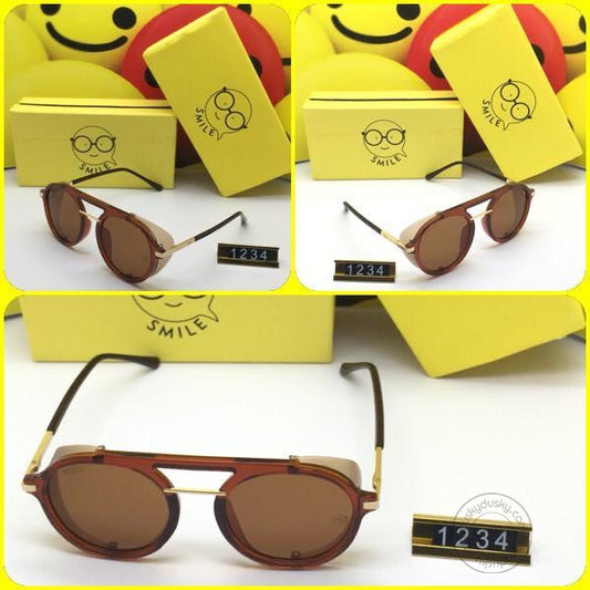 Brown Glass Men's Women's Sunglass for Man Woman or Girl SM-11 Multi Color Frame Gift Sunglass