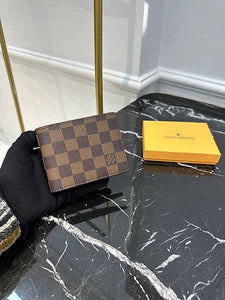 LV Leather Heavy quality Brown Color latest full printed design Fancy look wallet for men's LV-W-585