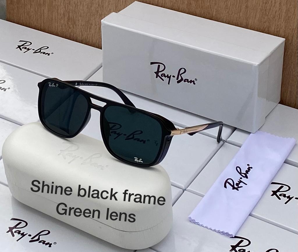 Aviator Heavy Quality Black Shine Lens And Black Sunglass New stylish Men's And Women's Sunglass With Gold Black Strap RB-2452