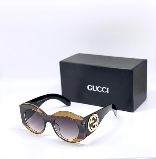 Branded Black Color Transparent Shade Glass Black Frame Urban Web Block Diva Flat Men's Women's Sunglass For Men's Woman Or Girl GG-0178S	-S 001 Oversized Sunglasses (Copy)