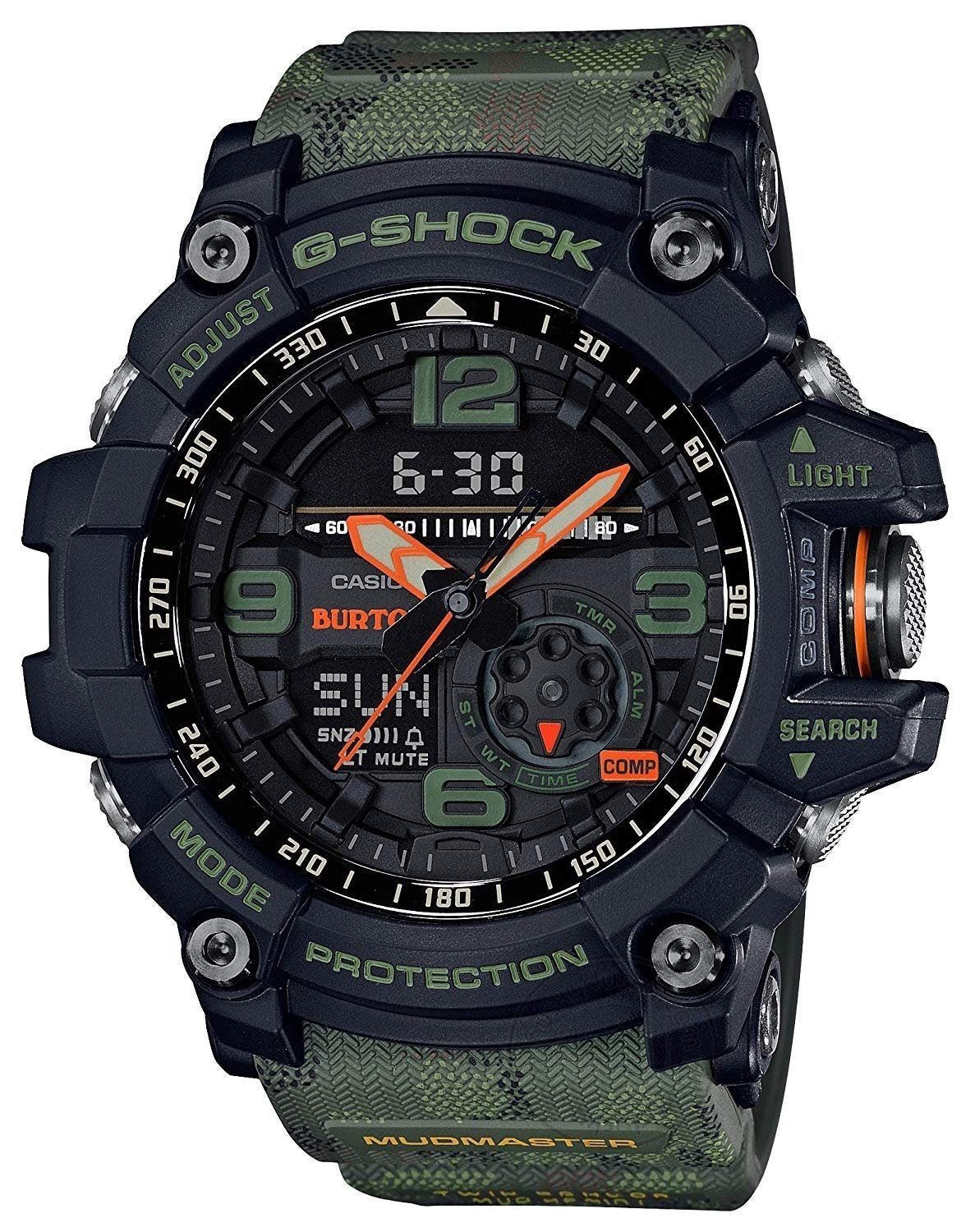 Casio G-shock Mudmaster BURTON Analog-Digital Black Dial Men's Watch-GG-1000BTN Gshock