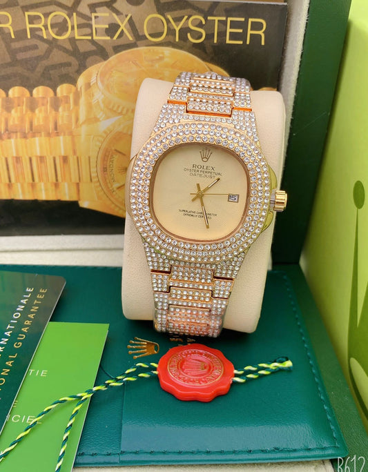 Royal Stainless Steel Watch Peach Gold Color Watch For Women -Best For Stylist Look- RLX-3445