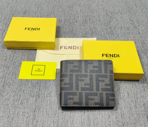 Fendi Leather Heavy quality multi color latest full printed design Fancy look wallet for men's FN-W-261