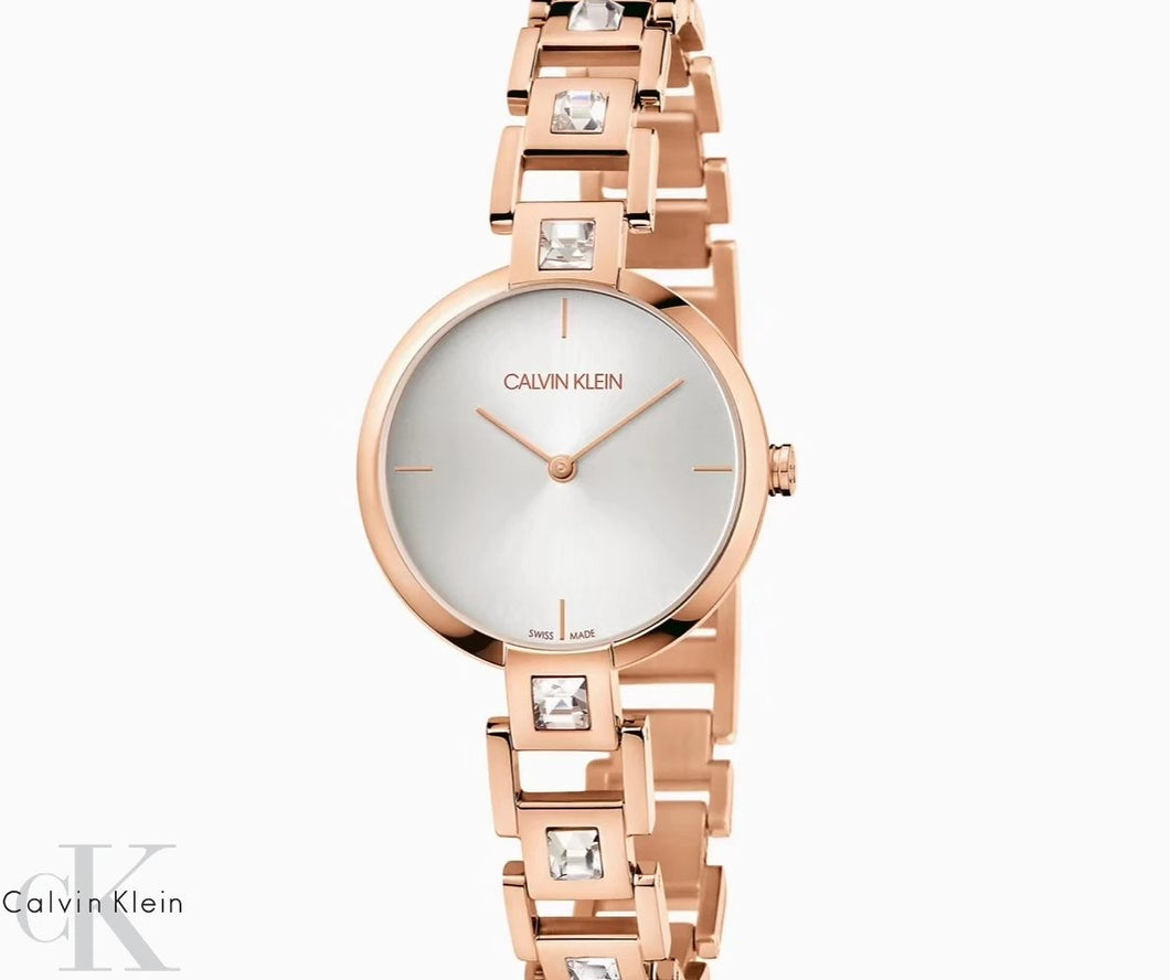 Rose Gold Women's Watch For Girl or Woman CK-GOLD White Dial - Gift