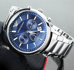 Emporio Armani Chronograph Blue Dial Mens Watch AR2448