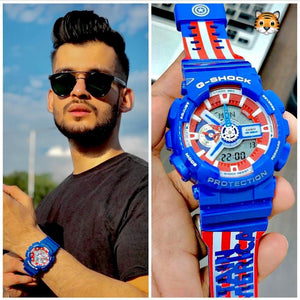 Casio G-SHOCK x MARVEL AVENGERS CAPTAIN AMERICA GA-110CAPTAIN-2PR