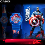 Casio G-SHOCK x MARVEL AVENGERS CAPTAIN AMERICA GA-110CAPTAIN-2PR