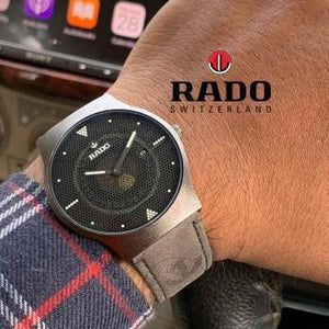 Rado Brown Leather Men's Watch RD0987 Black Dial Gift Watch For Man