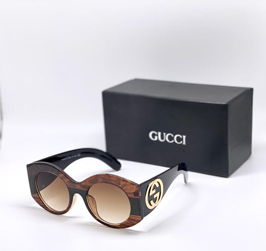 Branded Black Brown Color Shade Glass With Brown Transparent Glass Men's Women's Sunglass For Man Woman Or Girl Gg-0177S Urban Web Block Diva Flat Oversized Sunglasses