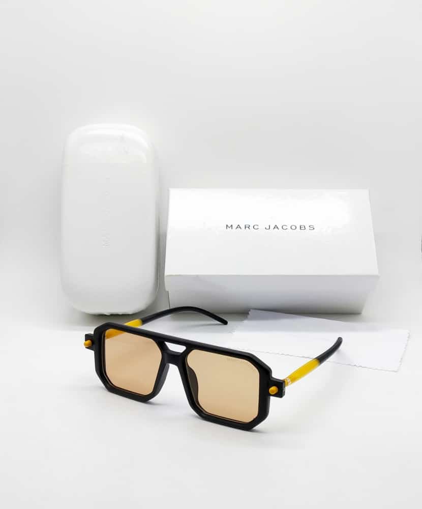 Latest Design Heavy Material Yellow Transparent lens And Black Frame Sunglass For Men's And Women's OR girls MJ-123