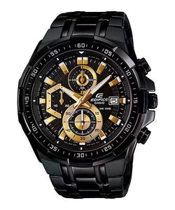 Casio Edifice Chronograph With Black Stainless steel Strap Men's Watch Black Gold 539BK