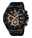 Casio Edifice Chronograph With Black Stainless steel Strap Men's Watch Black Gold 539BK