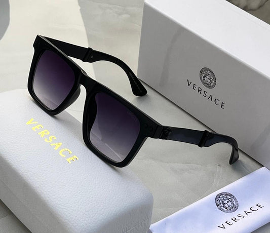 Ver-753 Square Sunglasses For Men For Women Black Stick Sunglass