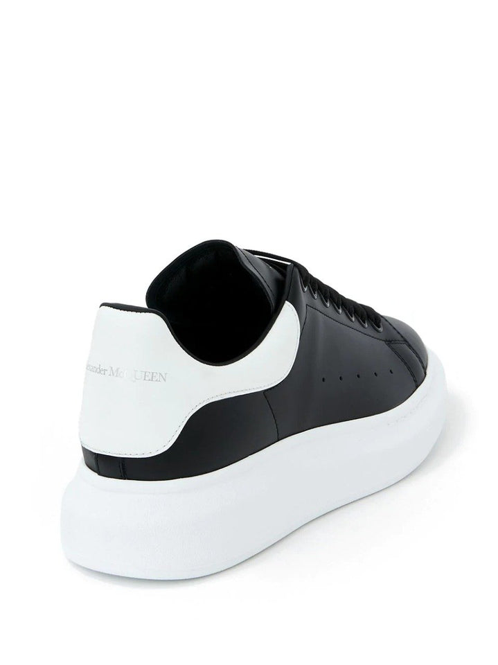 Alexander Mcqueen Shoes - Oversized Leather Sneakers - Women Man- Leather/Leather/Rubber Black