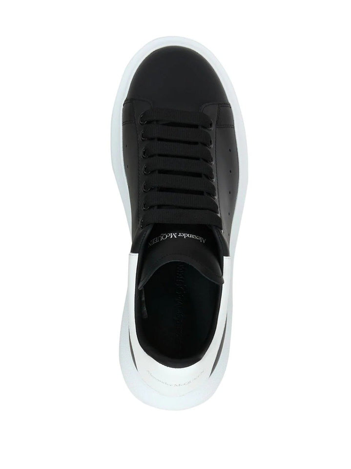 Alexander Mcqueen Shoes - Oversized Leather Sneakers - Women Man- Leather/Leather/Rubber Black