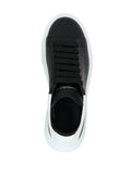 Alexander Mcqueen Shoes - Oversized Leather Sneakers - Women Man- Leather/Leather/Rubber Black