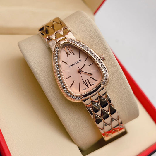 Branded Analog Watch With Rose Gold Watch With Rose Gold Dial Designer Rose Gold Strap Watch For Girl Or Woman-Best Gift Date Watch-BV-103458