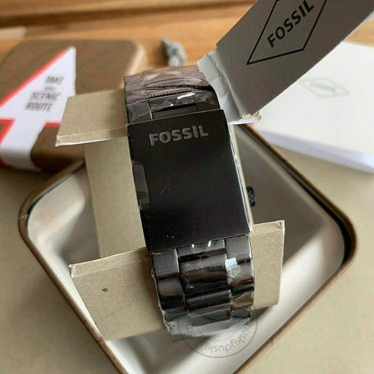 Fossil Skeleton Black Chronograph Automatic Men's Watch ME3080 Formal Casual Metal Watch for Man