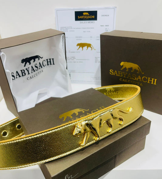 SABYASACHI Premium Quality Casual Belt In Gold Color For Women's Or Girl's Belt With A Brand Box SS-B-03 -Best For Casual Use