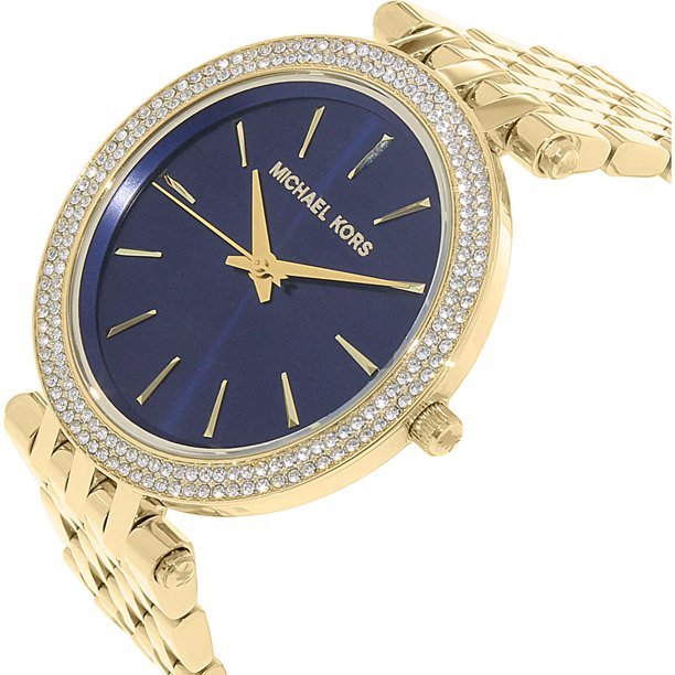 Branded Blue Dial Women's Watch With Gold Color Strap Watch For Women's or Girl MK-8823 Analog Dial Women's Or Girls watch