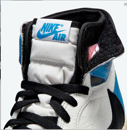 Fragment Design x Travis Scott x Air Jordan 1 Retro High OG SP Sail Black Military Blue DH3227-105