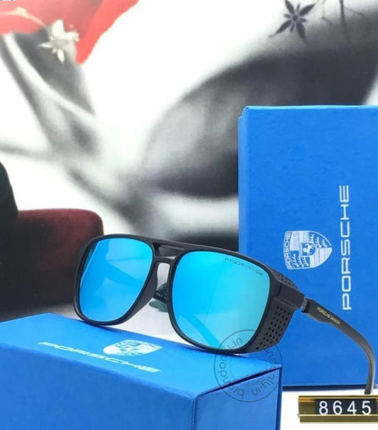 Design Branded Blue Glass Men's Sunglass For Man PCE-91 Black Frame Gift Sunglass