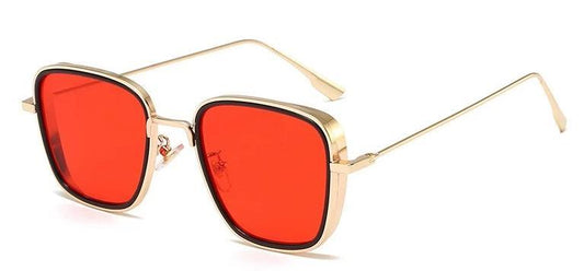 Red Color Glass Golden Frame Men Women Sunglass For Man Woman or Girl LV-63 Gift Sunglass