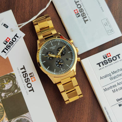 Tissot T-Sport Men's 45mm Gold PVD Quartz Chronograph Watch TS-T116.617.33.051.00