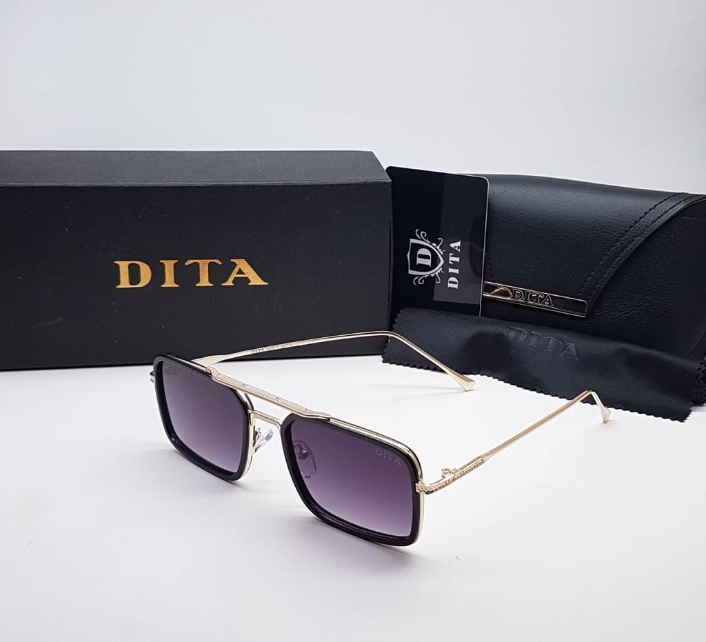 Violet color Golden Frame Glass Man's Women's Sunglass Dt-239 Silver & Black Stick Gift Sunglass