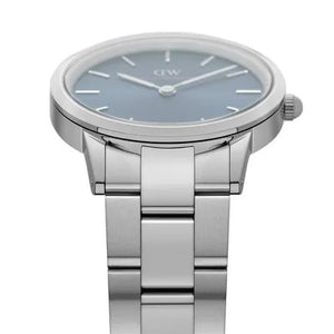 Analog Stainless Steel Strap Blue Color Dial Watch With Silver Case And Strap For Women's Watch DW-1203 Dial - Best Watch for Casual Use