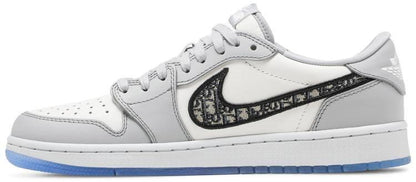 Dior x Air Jordan 1 Low White Light Grey Shoes For Man And Boys CN8608-002