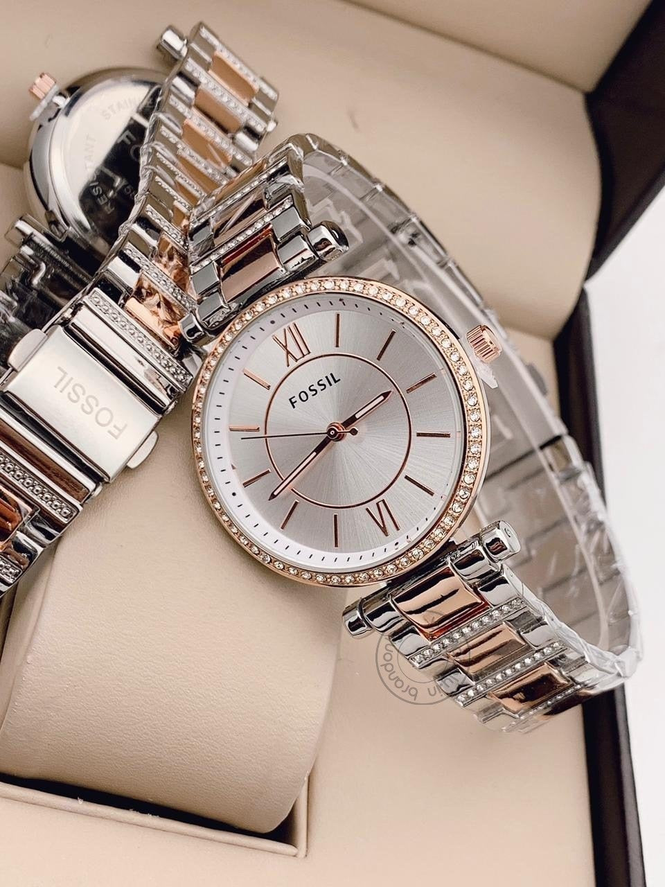 Multi Color Metal Diamond Case&Strap Watch For Women's Es8010 Design White Dial For Girl Or Woman Best Gift Date Watch