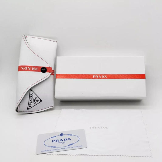 Prada Branded Original Sunglass Case With Brand Cover & Dust Cover And Hard Box For All Type of Sunglass PRA-WHT-BOX