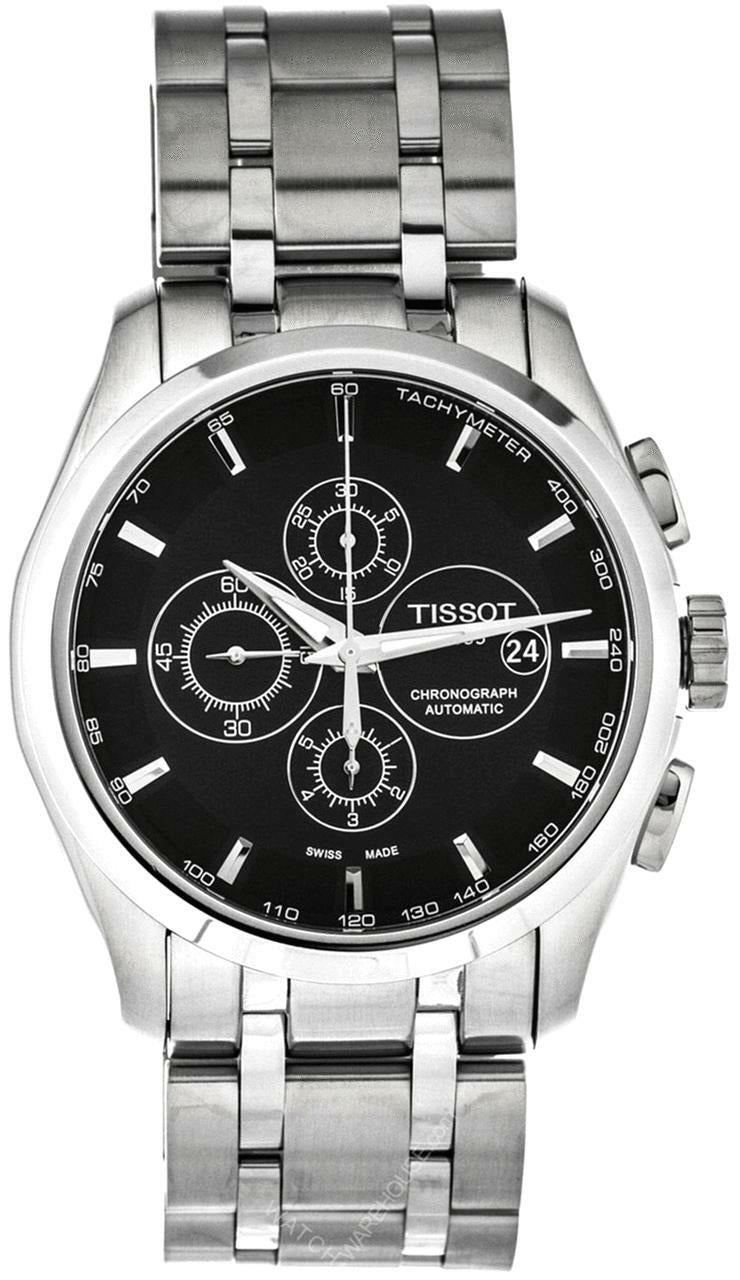 Tissot Silver Black Chronograph New Stylish Branded Men's Watch For Man Men jacket for man TS-2183