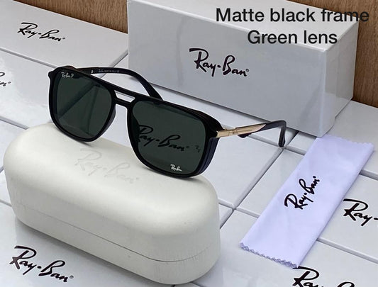 Aviator Heavy Quality Black Matte Lens And Black Sunglass New stylish Men's And Women's Sunglass With Gold Black Strap RB-2453