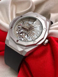 Hublot Mens Watch Silver Case Dial Leather Belt Watch for Man HB-SS01