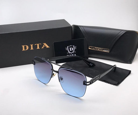 Multi Color Black Frame Glass Man's Women's Sunglass Dt-244 Silver & Black Stick Gift Sunglass