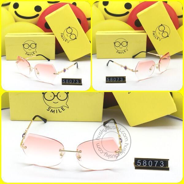 Pink Shade Glass Men's Women's Sunglass for Man Woman or Girl SM-C-00 Golden Black Frame Gift Sunglas