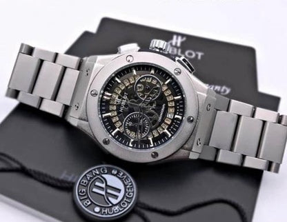 Hublot Classic Fusion Titanium Silver Strap Chronograph Men's Watch Hublot 525.NX.0170.NX For Man-Best Gift