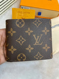 LV Leather Heavy quality Brown Color latest full printed design Fancy look wallet for men's LV-W-586