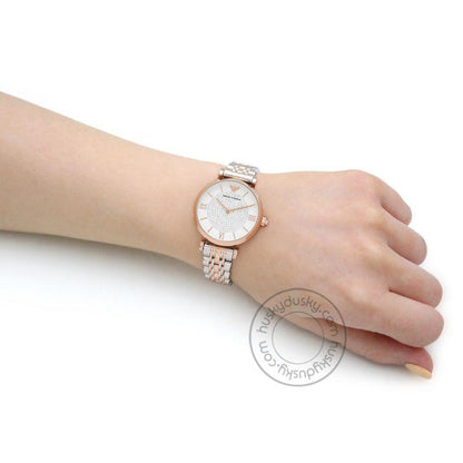 Watch AR1926 Silver Dimond Dial Multi Color Strap For Women-Best gift