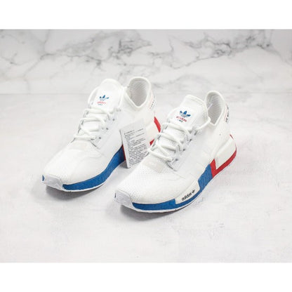 Adidas NMD R1 Boost V2 White Blue Red Shoes For Man And Boys FX4148