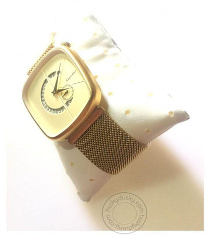 CK Magnetic Clasp Gold White Dial Men's CK-GW Watch for Man or Woman Metal